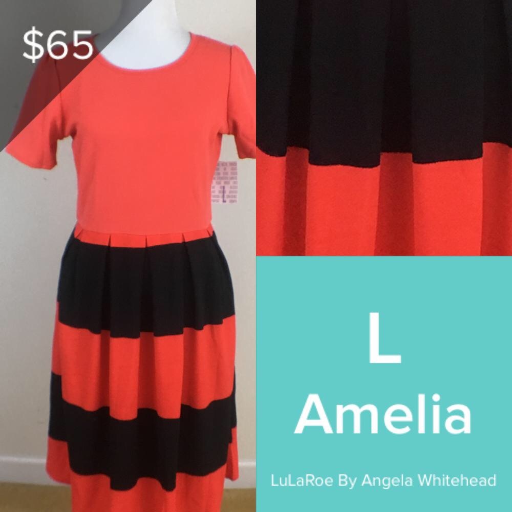 LuLaRoe Amelia L- pocket dress! NWT Color block